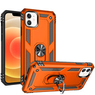 For iPhone 12/12 Pro Case Metal Ring Kickstand Phone Cover + Tempered Glass
